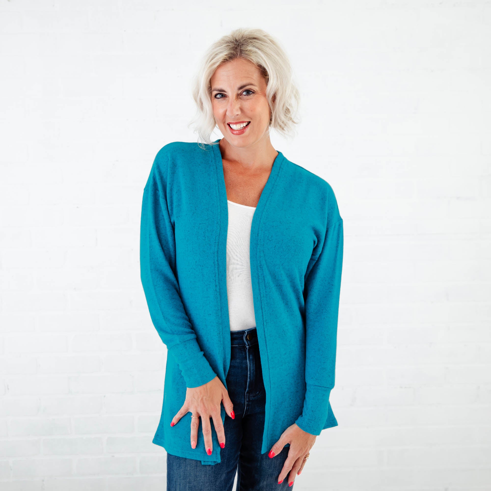 EVANA cardigan in Marine Teal main image 0