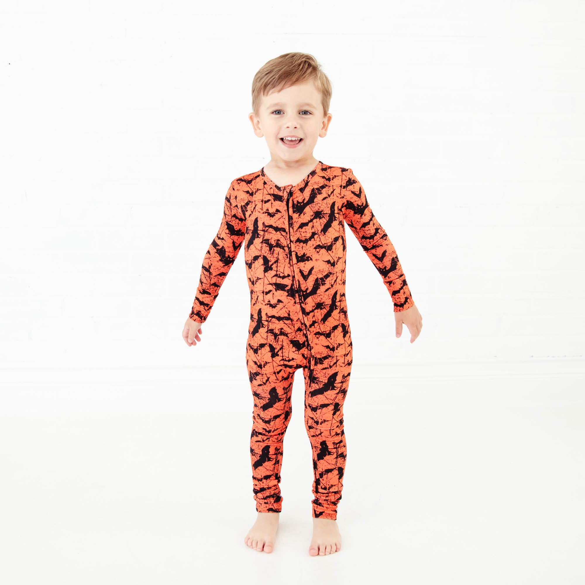All Bats Are Off Bamboo Convertible Kids Footed Pajamas | Dreamiere