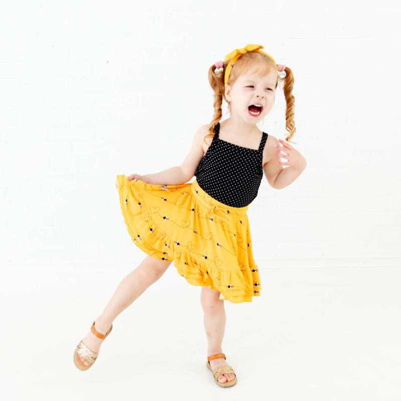 Bumble And Kind Tank Top And Ruffle Skort Set