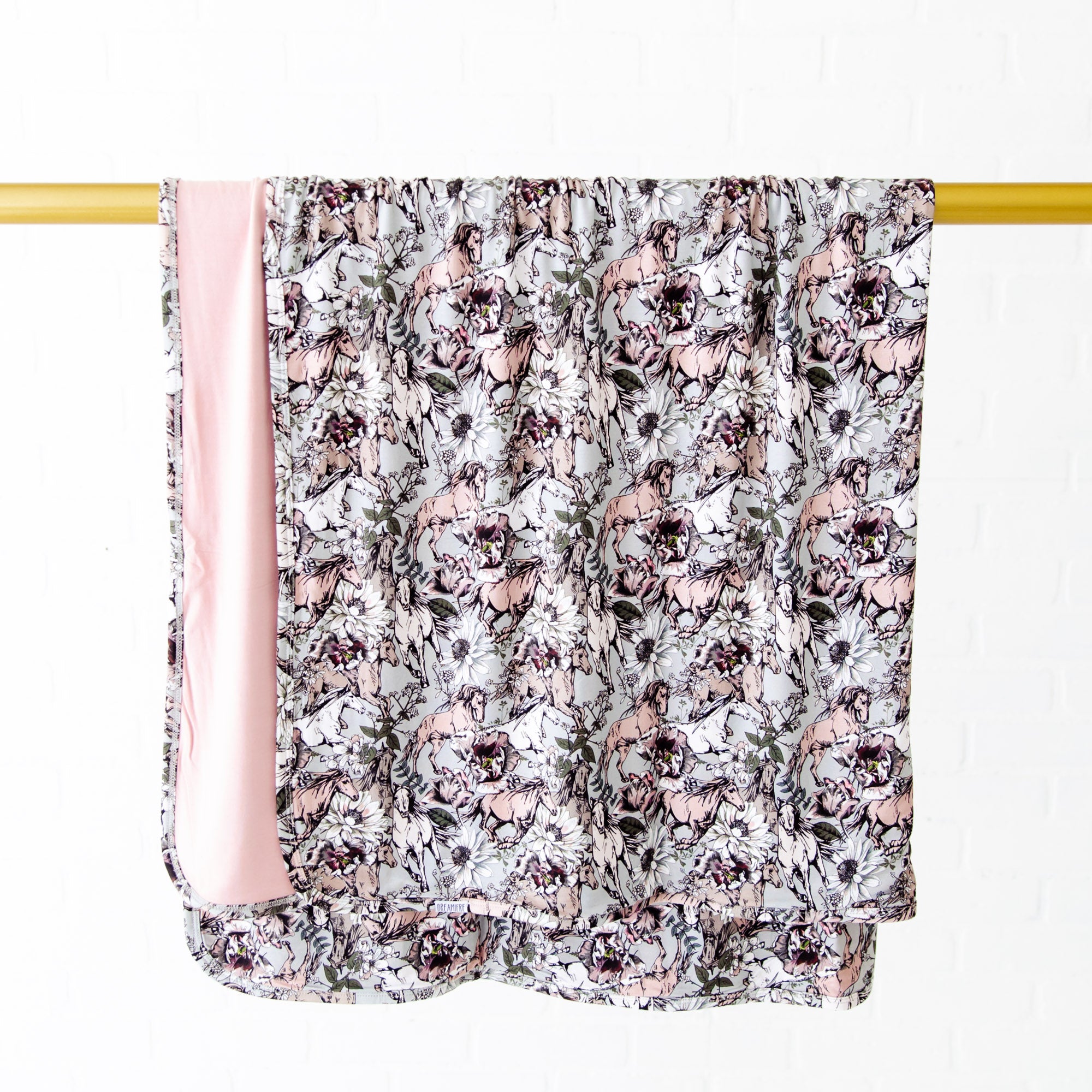 Hold Your Horses Reversible Baby Blanket Dreamiere