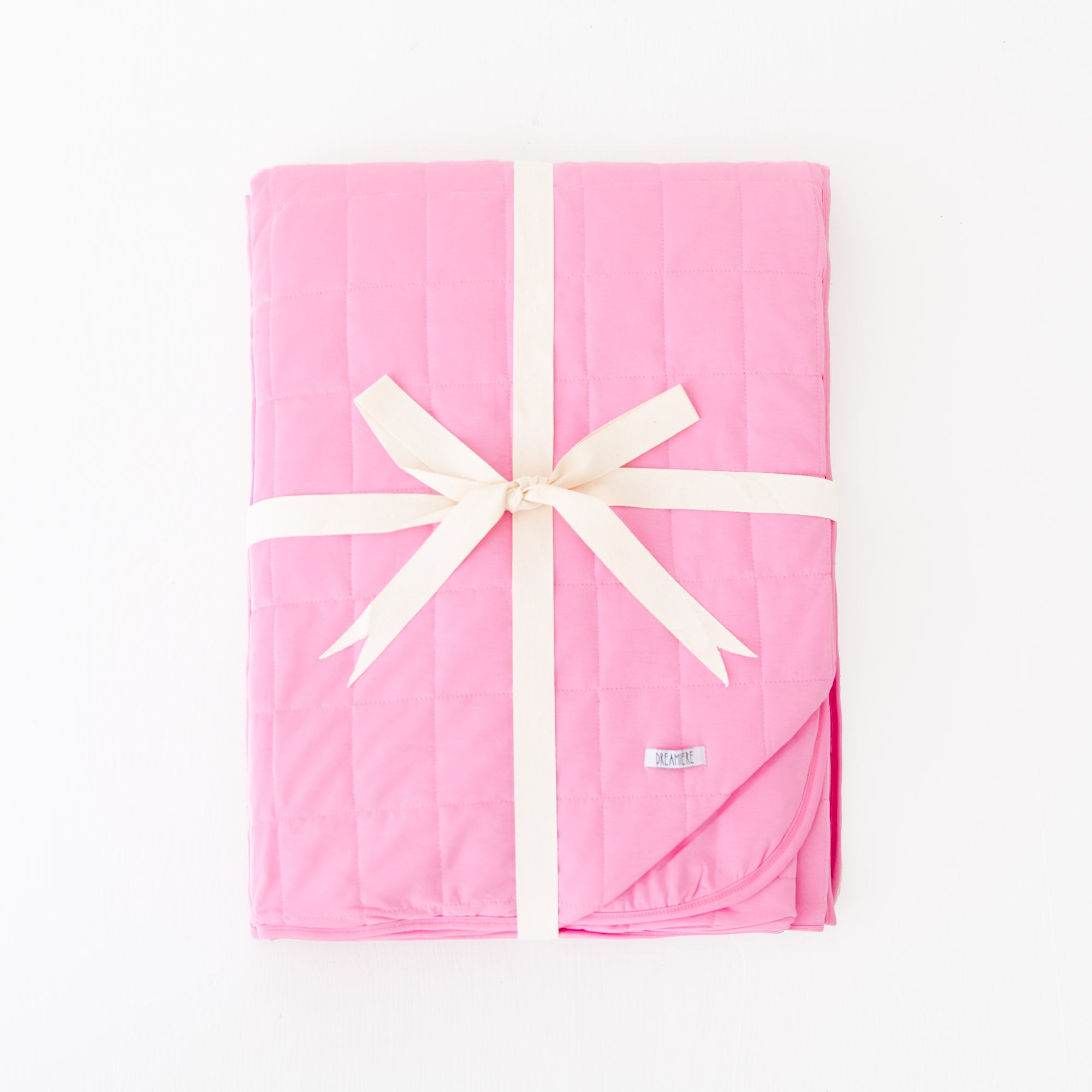 Bubble Gum Quilted Bamboo Blanket Dreamiere