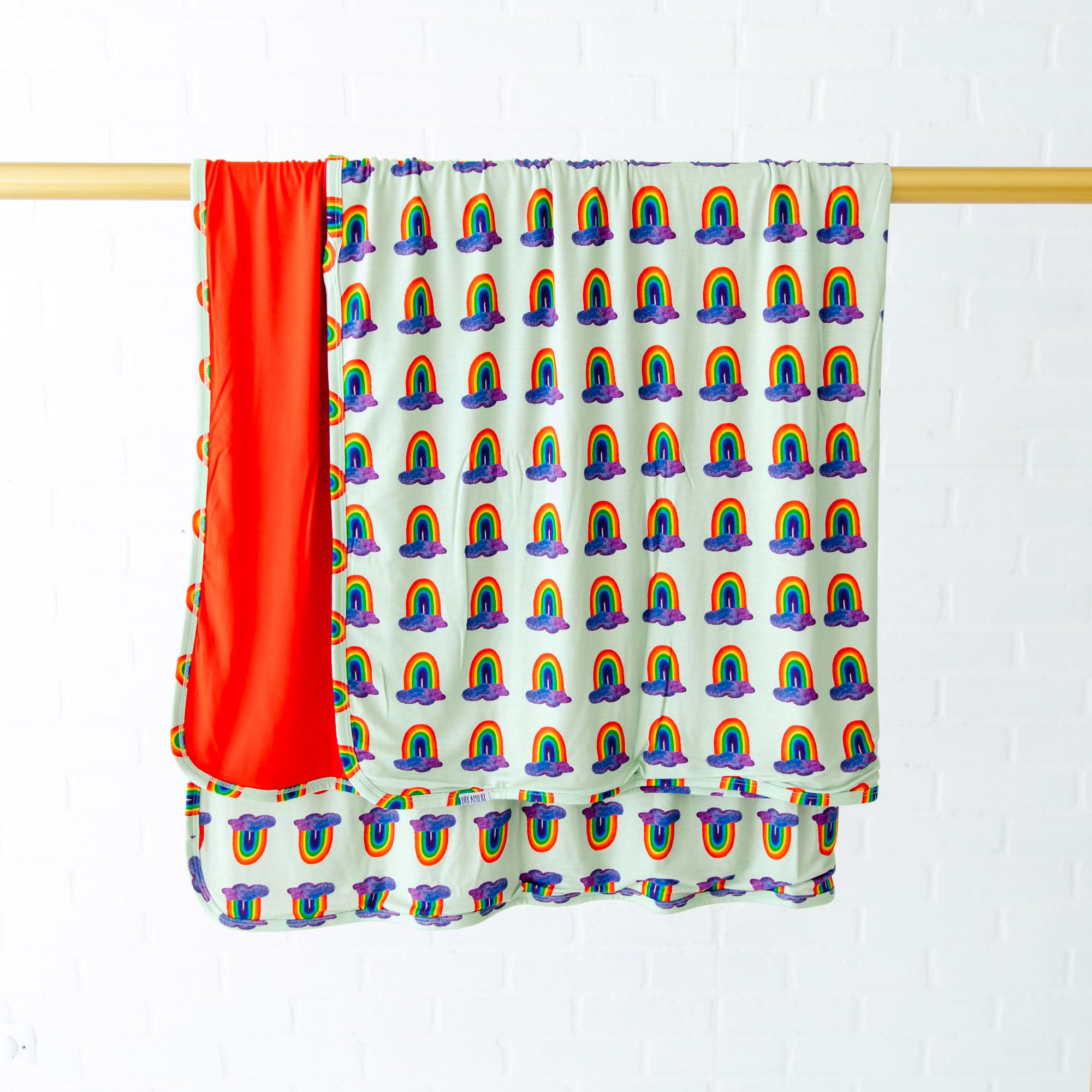 Slumber Over The Rainbow Reversible Baby Blanket Dreamiere