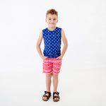 Star Spangled Basic Tank And Short Set