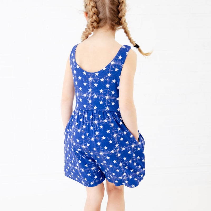 Star Spangled Shorts Leggy Romper