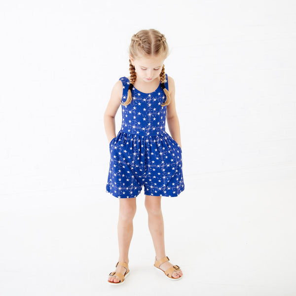 Star Spangled Shorts Leggy Romper