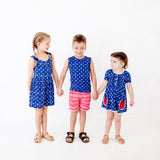Star Spangled Shorts Leggy Romper
