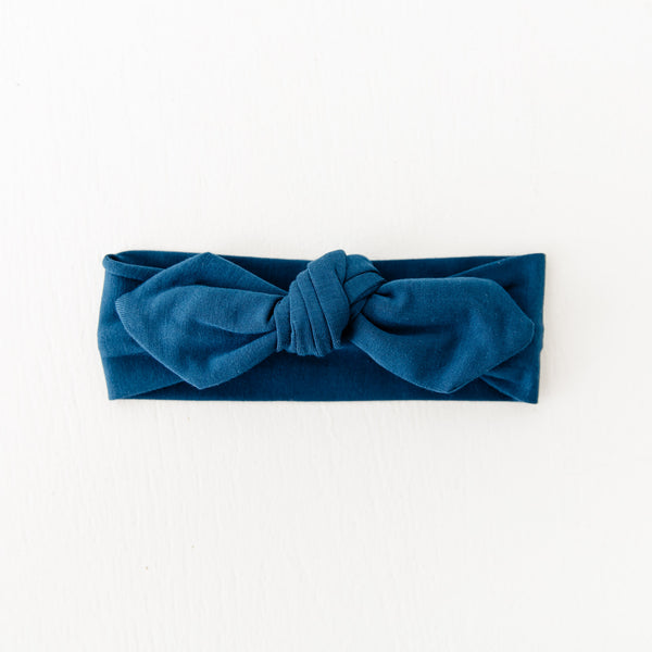 Anchor Blue Topknot Headband