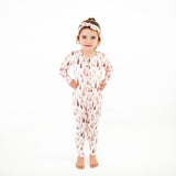 Blushing Fir You Ruffle Convertible Footie