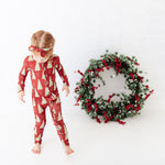 All Spruced Up Convertible Footie - Red