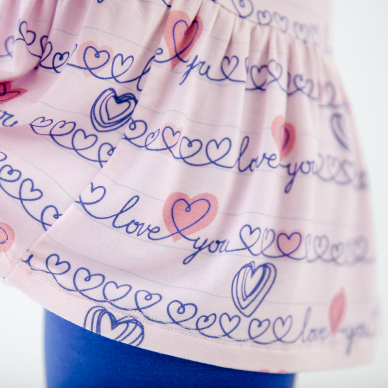 Love Notes Long Sleeve Twirler Top And Pants Set