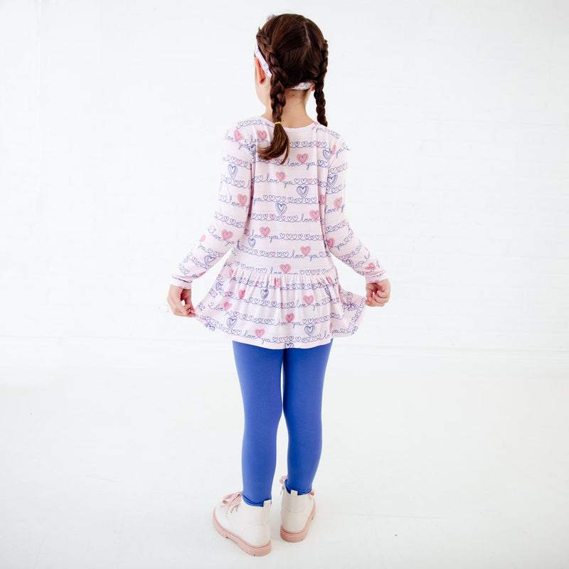 Love Notes Long Sleeve Twirler Top And Pants Set