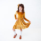 Heirloom Gold Ever After Velour Dress - DROPPING SEPTEMBER 30TH