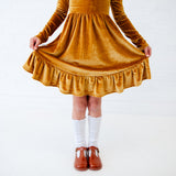 Heirloom Gold Ever After Velour Dress - DROPPING SEPTEMBER 30TH