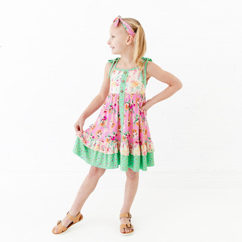 Flower Child Whimsy Dress - Pink