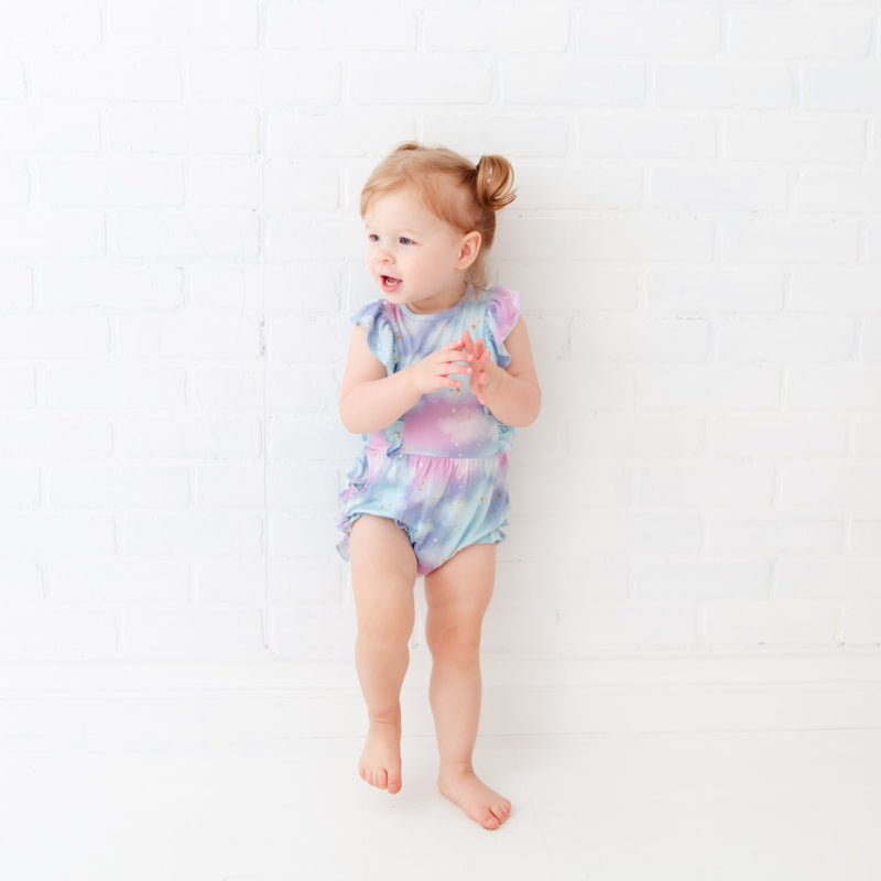 Cotton Candy Skies Bubble Romper