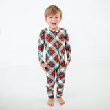 Prancer's Plaid Convertible Footie