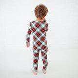 Prancer's Plaid Convertible Footie