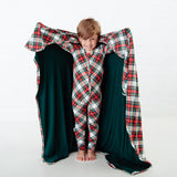 Prancer's Plaid Reversible Blanket