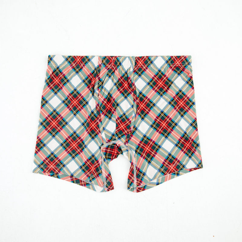 Prancer's Plaid Men's Boxer Briefs