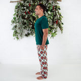 Prancer's Plaid Men's Short Sleeve Loungewear