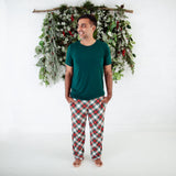 Prancer's Plaid Men's Short Sleeve Loungewear