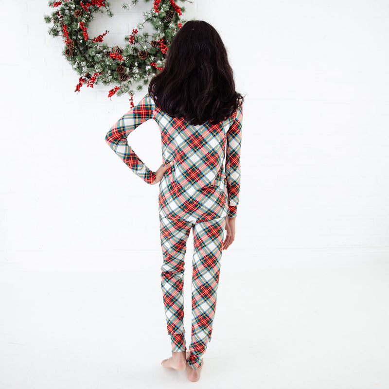 Prancer's Plaid Two Piece Pajamas Set