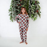 Prancer's Plaid Women's Long Sleeve Loungewear