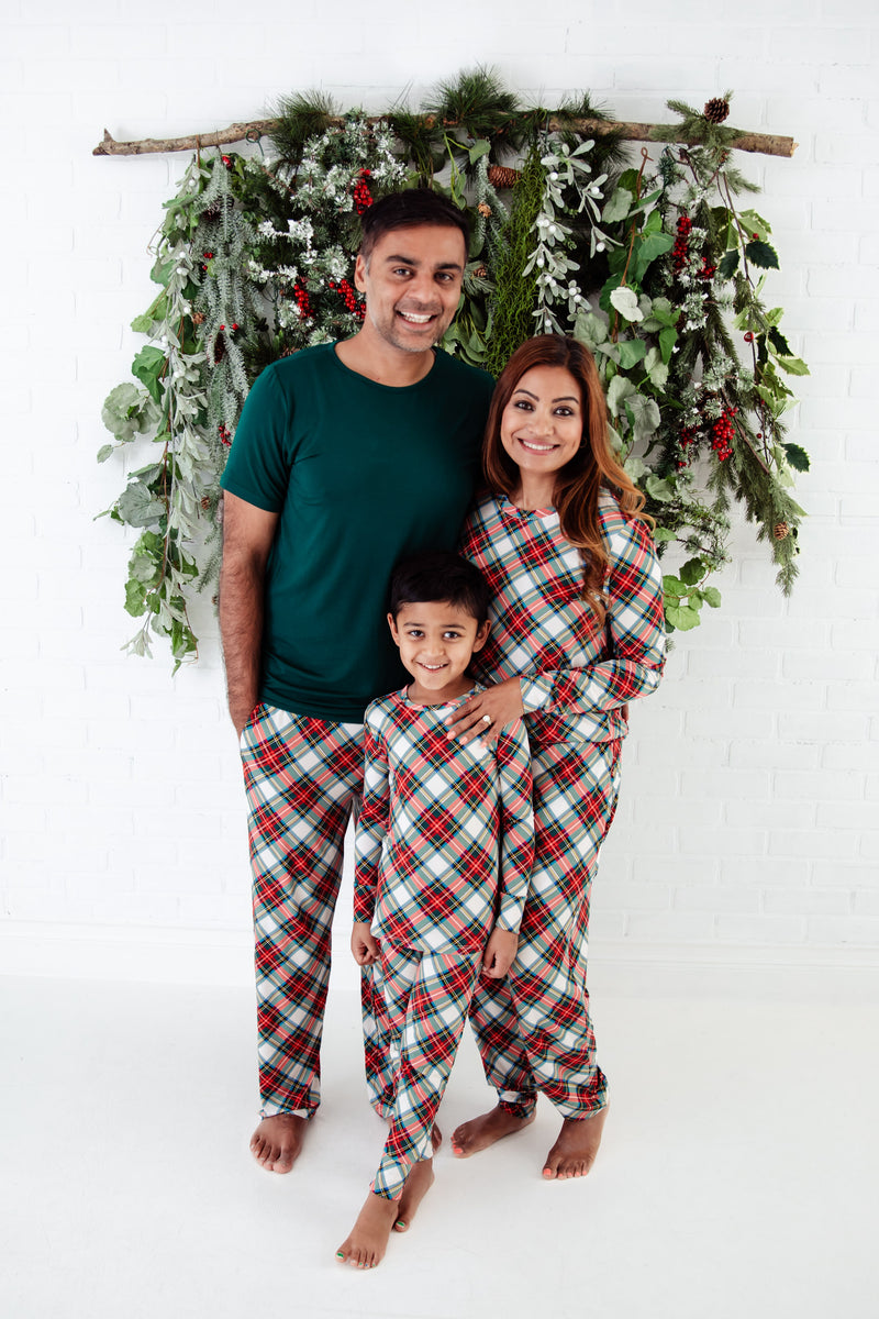 Prancer's Plaid Two Piece Pajamas Set