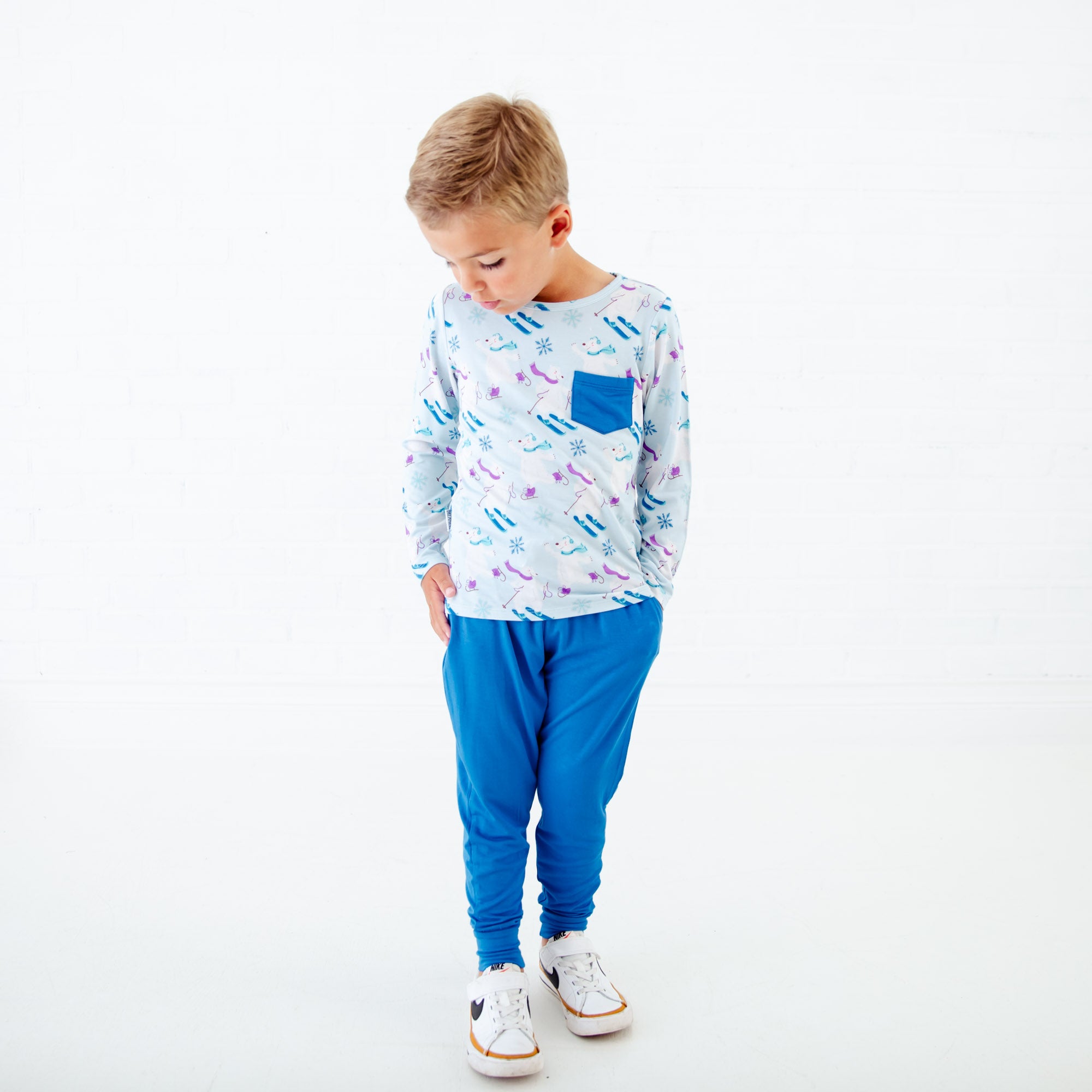 Bearly Skating By Bamboo Pocket Tee and Jogger Set Dreamiere