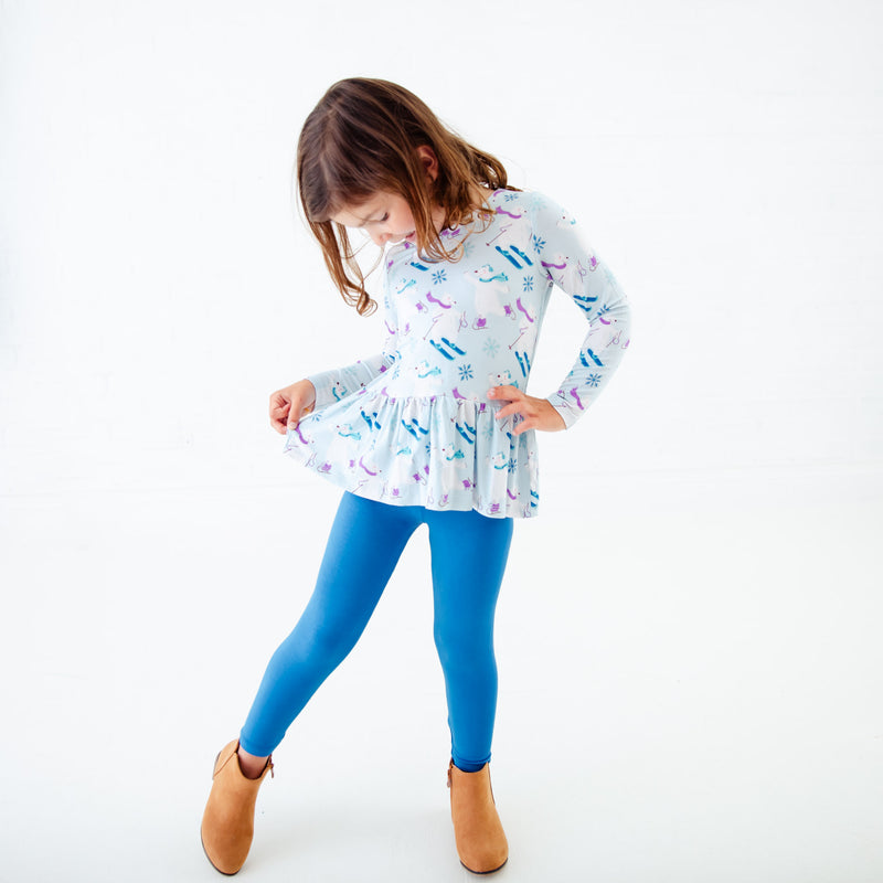 Bearly Skating By Long Sleeve Twirler Top And Pants Set