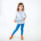 Bearly Skating By Long Sleeve Twirler Top And Pants Set