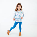 Bearly Skating By Long Sleeve Twirler Top And Pants Set