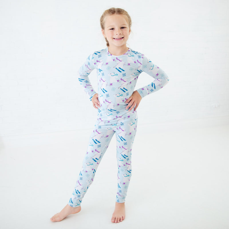 Bearly Skating By Two Piece Pajamas Set