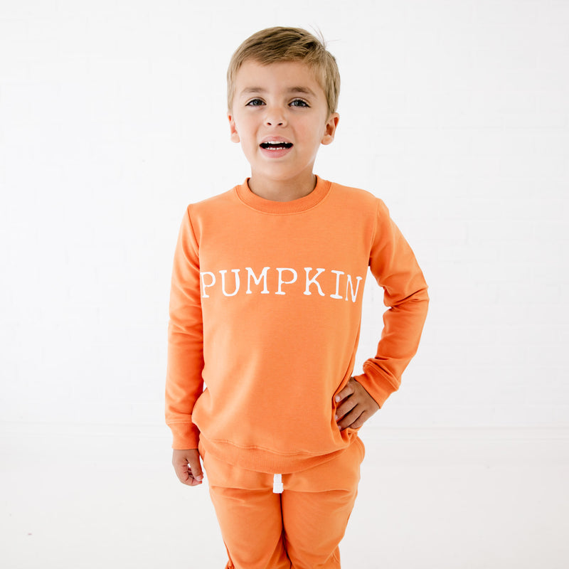 Pumpkin Jogger Set - Children's Rustic Orange