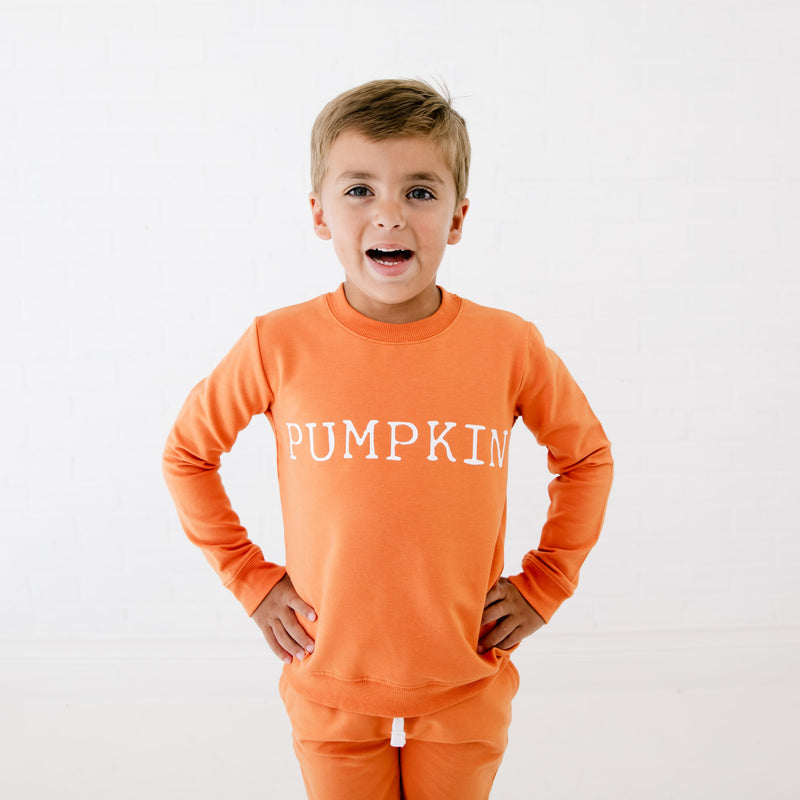 Pumpkin Jogger Set - Children's Rustic Orange