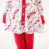 Very Merry Berry Ruffle Tunic and Rouched Pants Set