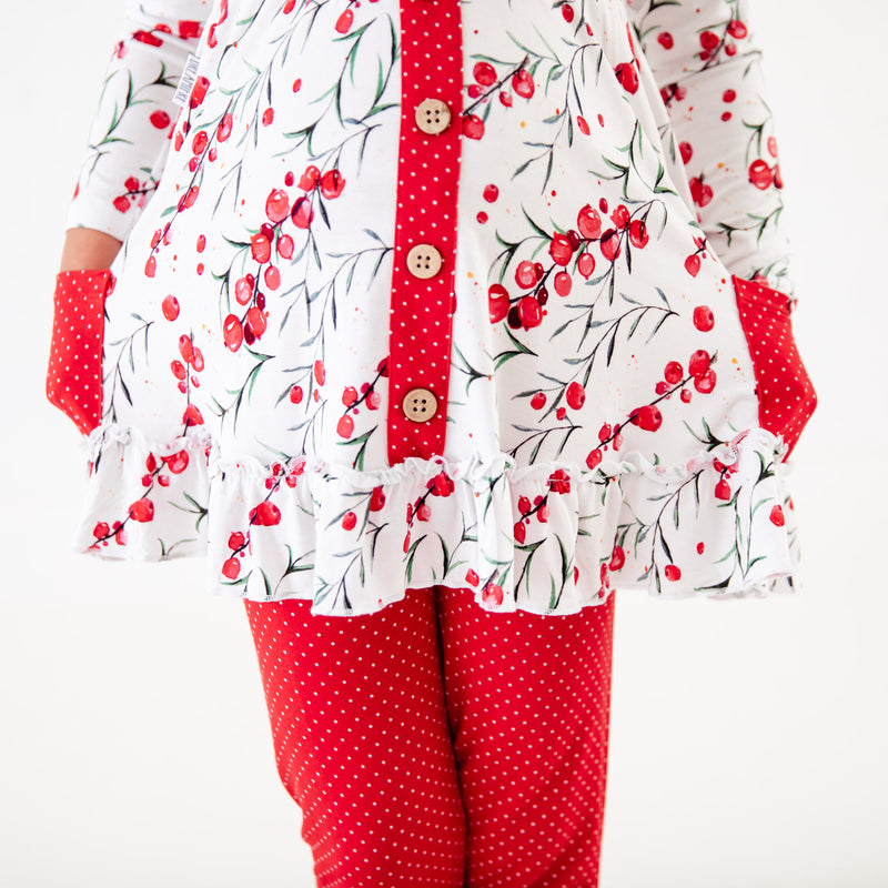 Very Merry Berry Ruffle Tunic and Rouched Pants Set