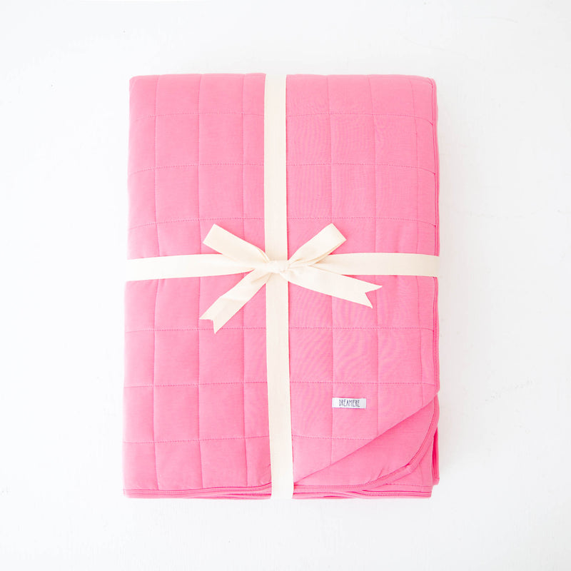 Cupcake Quilted Adult Bamboo Blanket - Three Layer EXTRA FILL