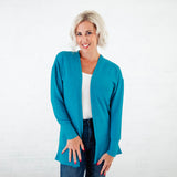 Lush Signature Blend Maxi Teal Cardigan