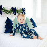 All Spruced Up Convertible Footie - Navy