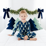 All Spruced Up Two Piece Pajamas Set - Navy