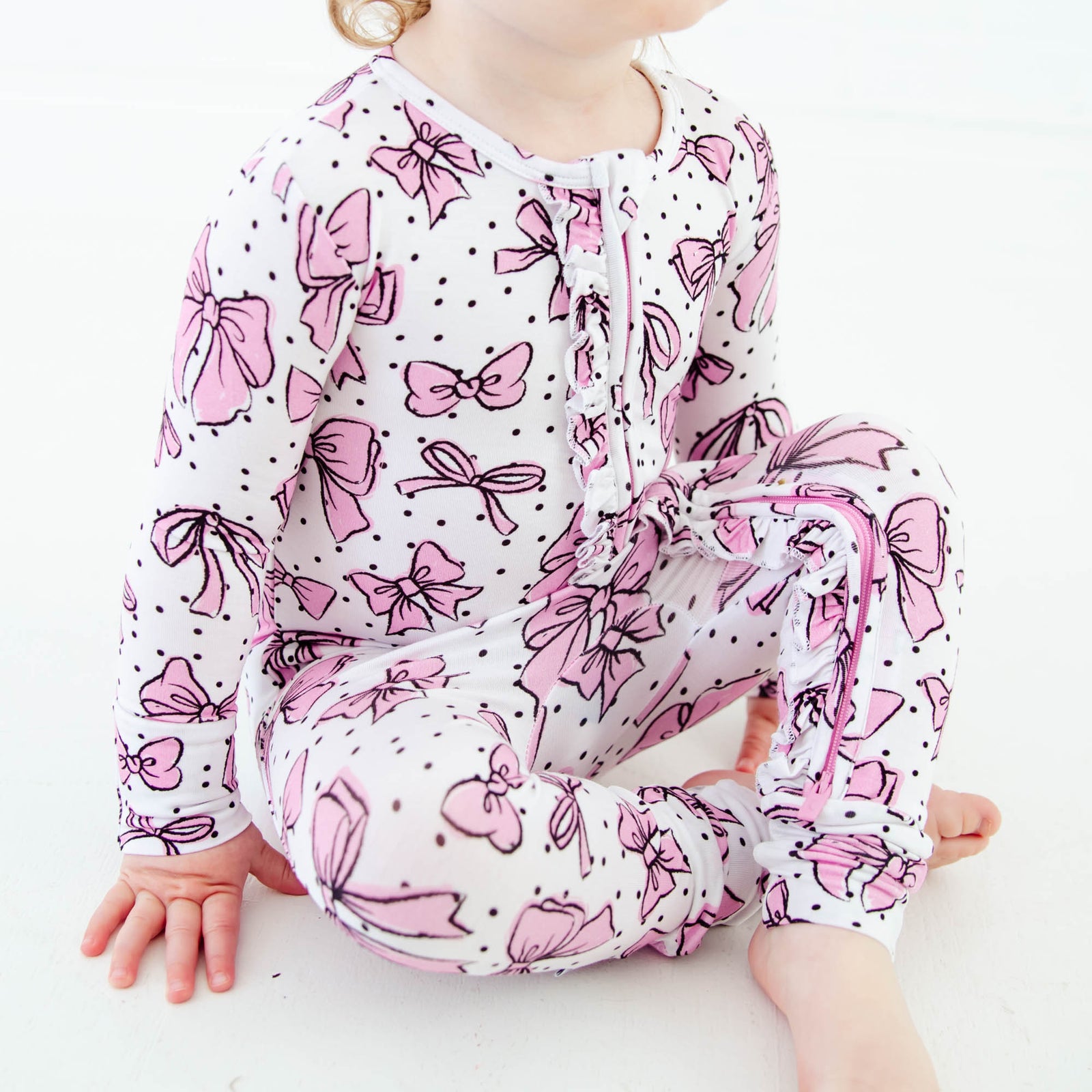 All Tied Up Kids Bamboo Footie Pajamas | Dreamiere