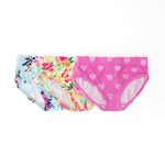 3 Pack Girl's Brief Underwear - Amour Trio