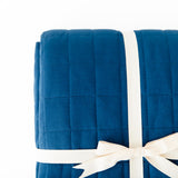 Anchor Blue Quilted Adult Bamboo Blanket - Three Layer EXTRA FILL