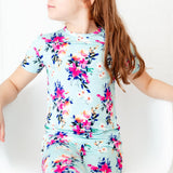 In Full Bloom Short Sleeve Two Piece Pajamas Set