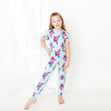 In Full Bloom Short Sleeve Two Piece Pajamas Set