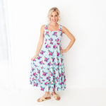 In Full Bloom Women's Smocked Ruffle Tank Dress