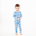 Stars And Strikes Convertible Footie - Sky Blue