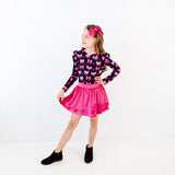 Bewitched Bows Little Luxe Velour Skort Set
