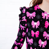 Bewitched Bows Little Luxe Velour Skort Set